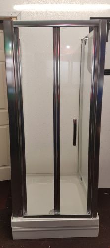 Petite Style Plus Silver Finish Bifold Shower Door