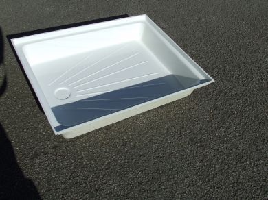 017.  Fibreglass shower tray 24" x 30"