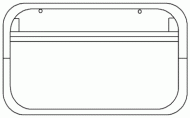 Hopper Window with Radius Corners All Round